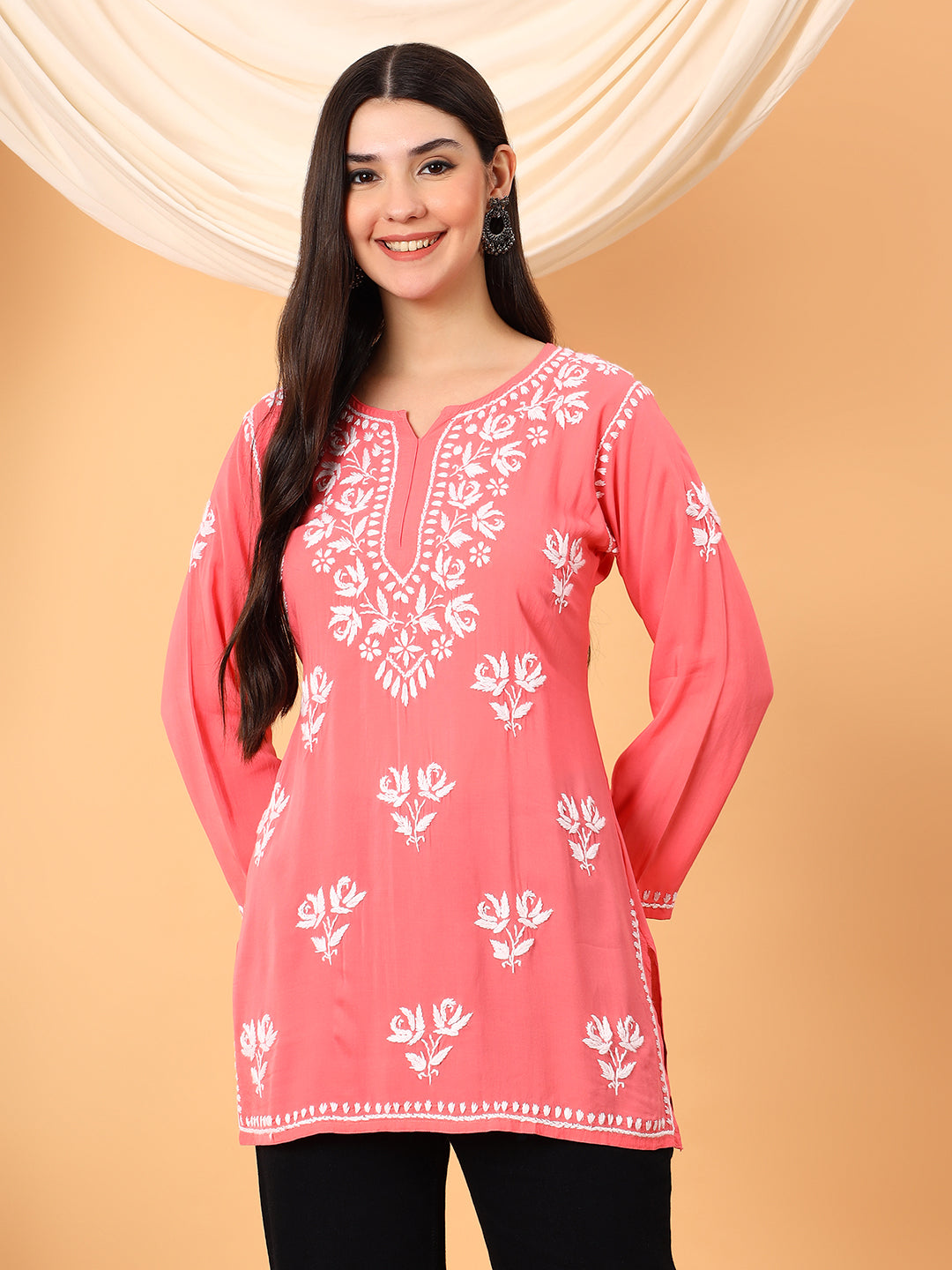 Alaya Modal Chikankari Short Kurti