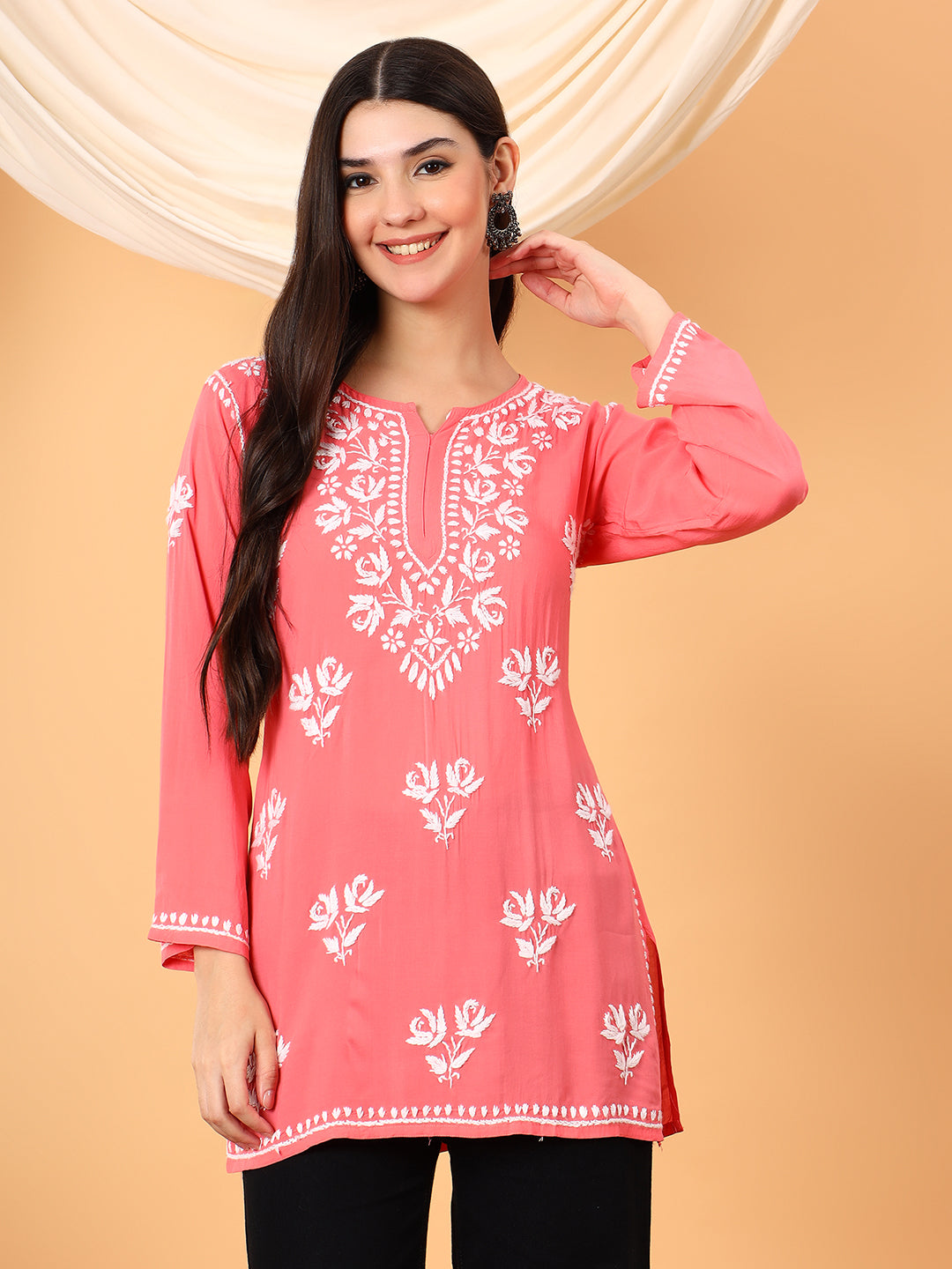 Alaya Modal Chikankari Short Kurti