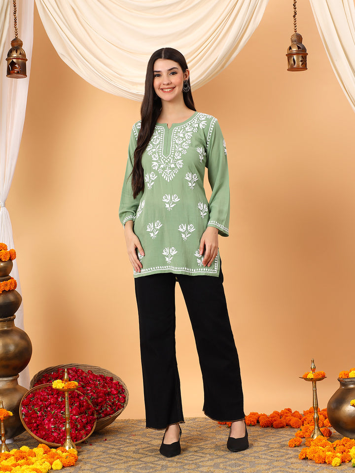 Alaya Modal Chikankari Short Kurti