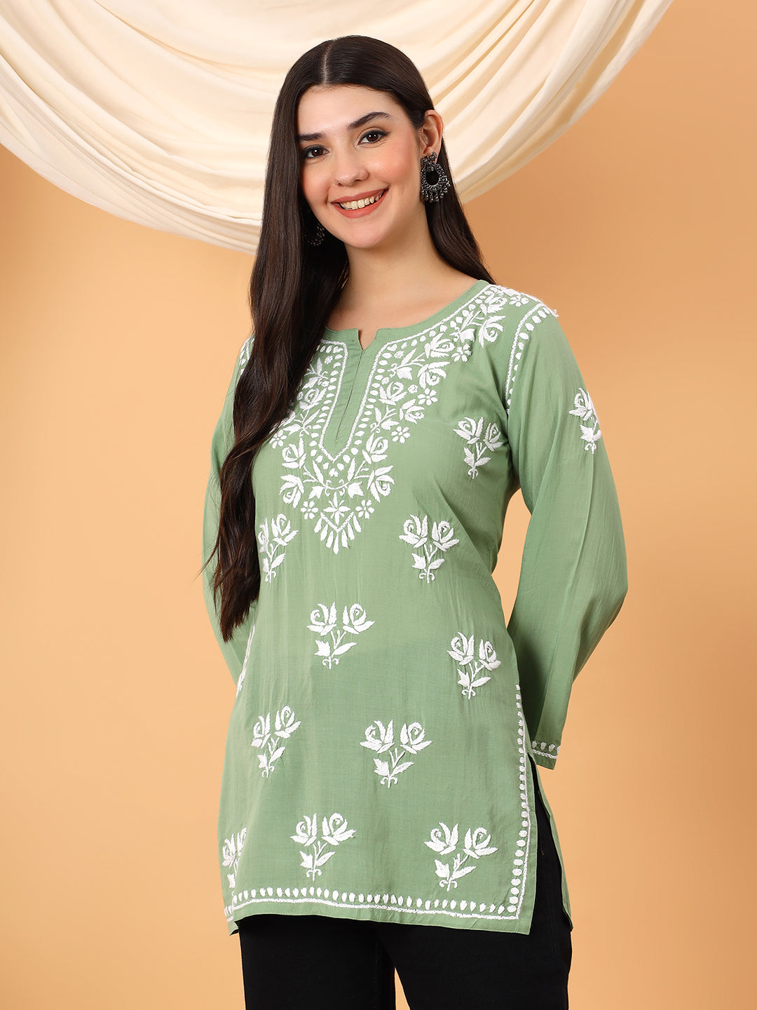 Alaya Modal Chikankari Short Kurti
