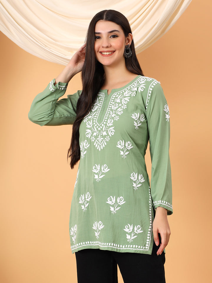 Alaya Modal Chikankari Short Kurti