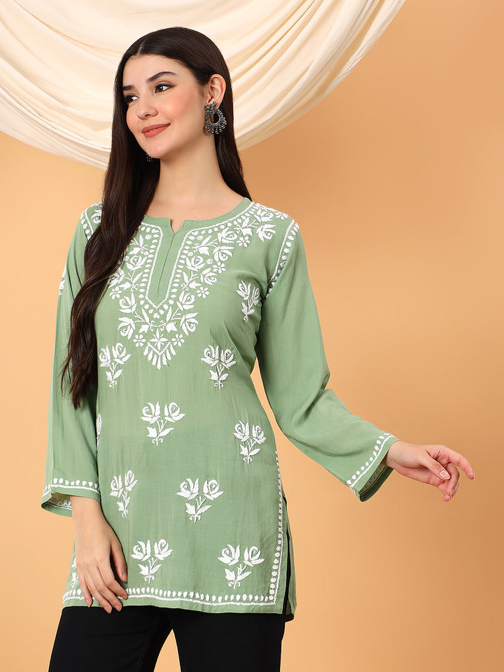 Alaya Modal Chikankari Short Kurti