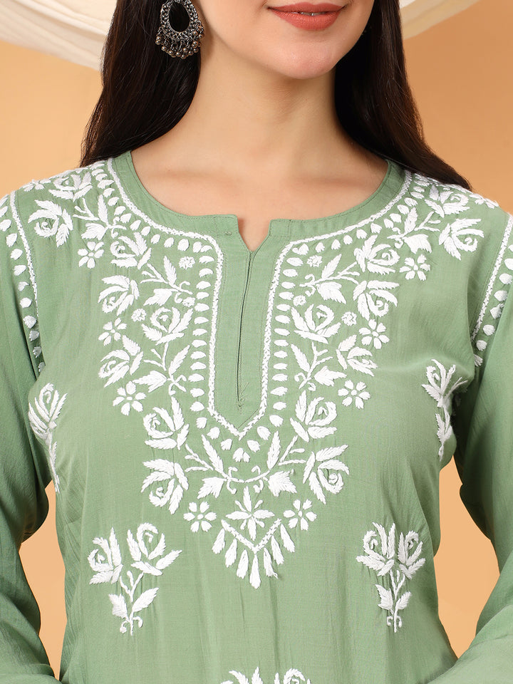 Alaya Modal Chikankari Short Kurti