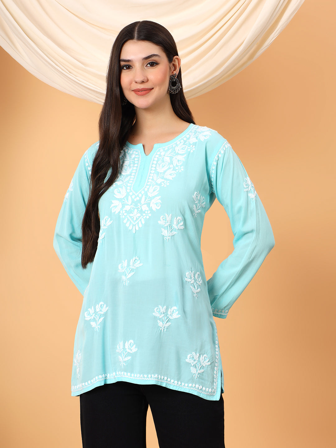 Alaya Modal Chikankari Short Kurti
