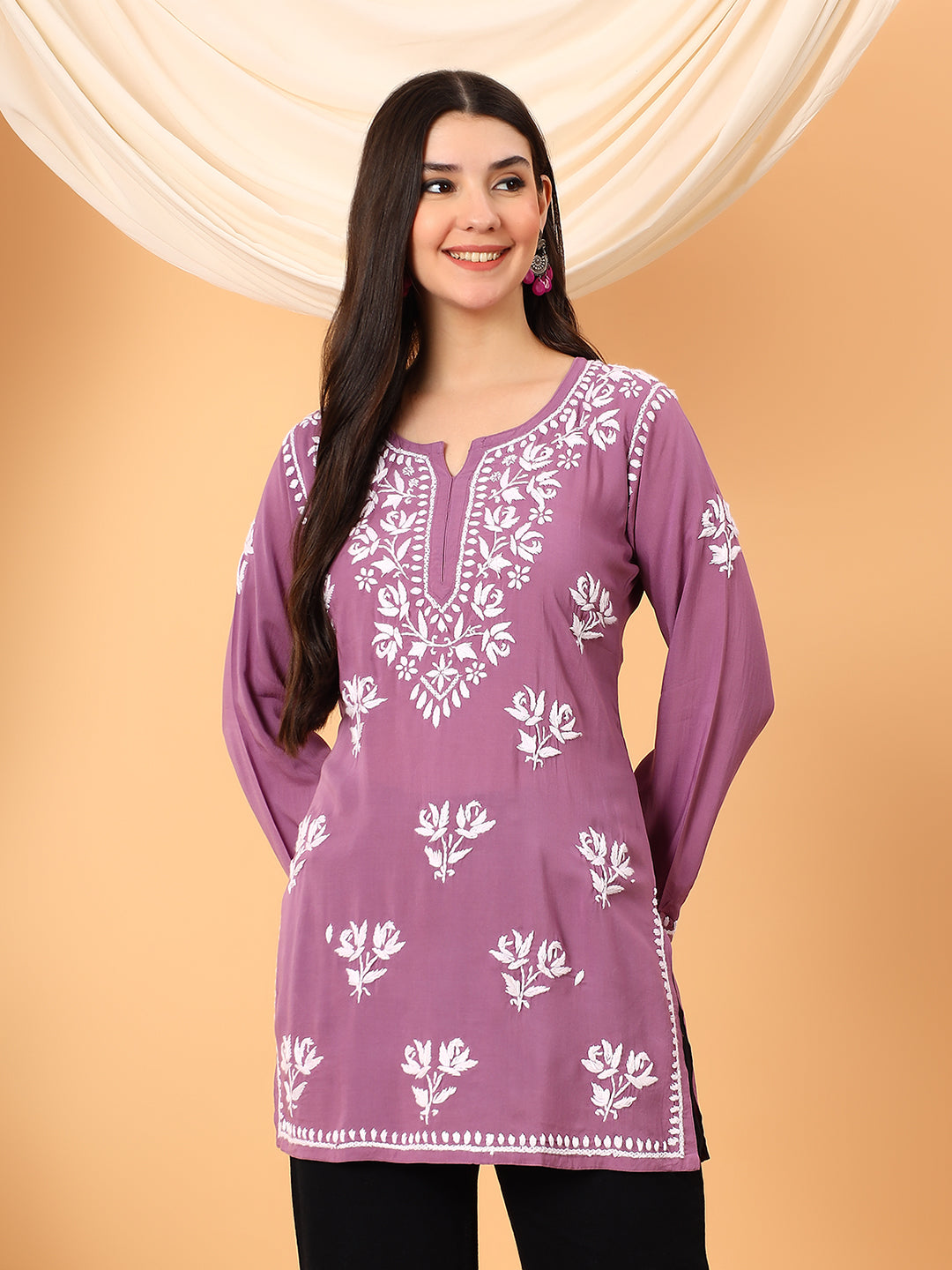 Alaya Modal Chikankari Short Kurti