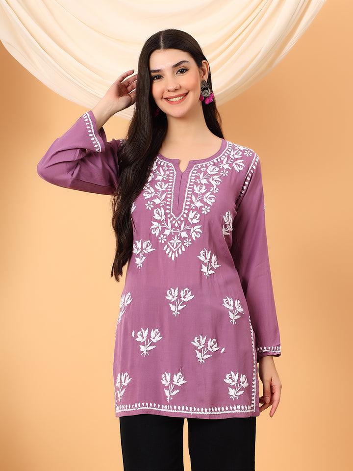 Alaya Modal Chikankari Short Kurti