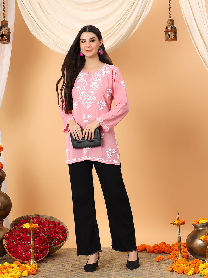 Alaya Modal Chikankari Short Kurti