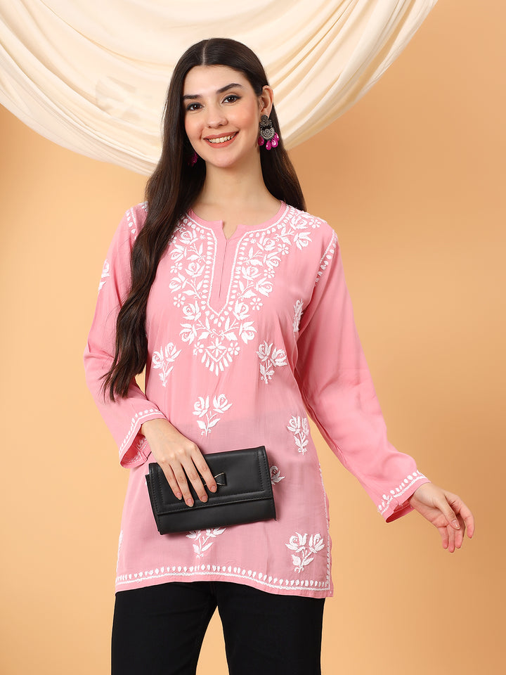 Alaya Modal Chikankari Short Kurti