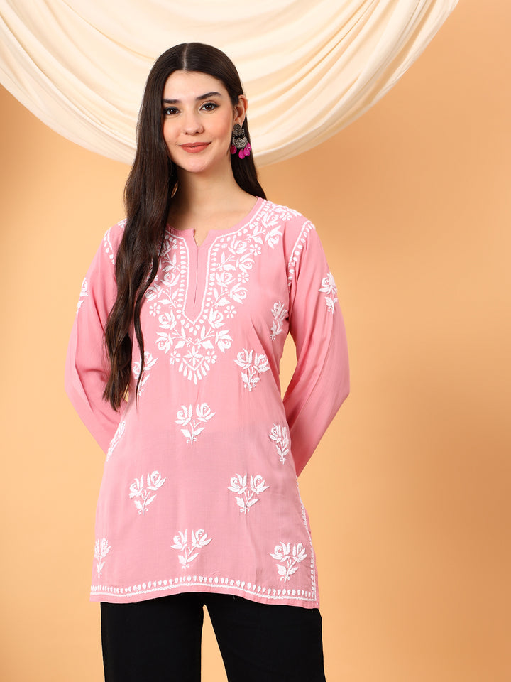 Alaya Modal Chikankari Short Kurti