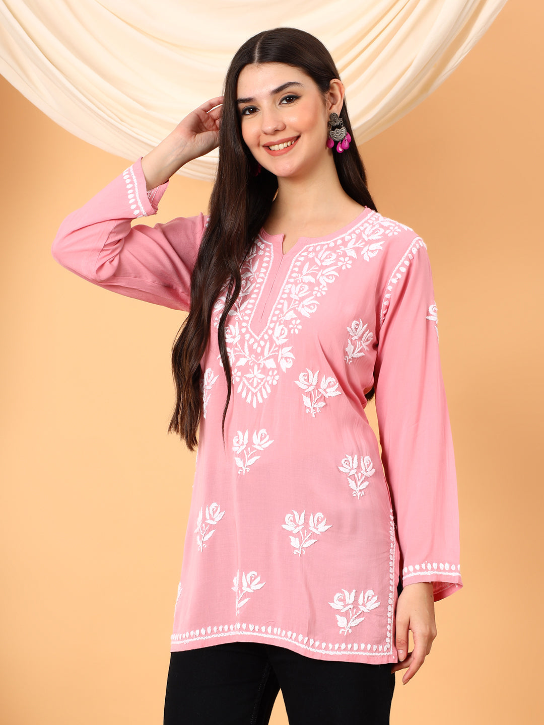 Alaya Modal Chikankari Short Kurti