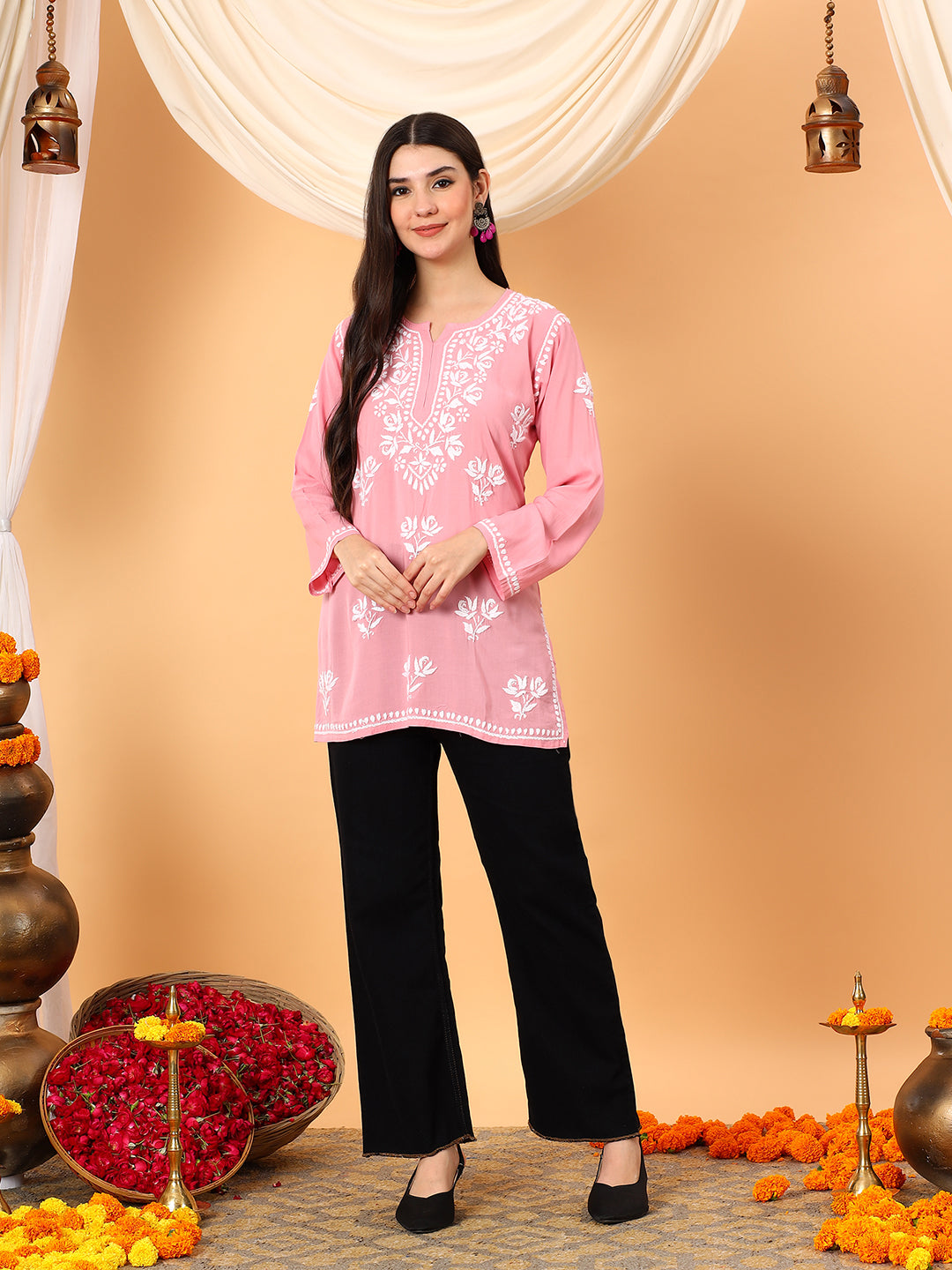 Alaya Modal Chikankari Short Kurti