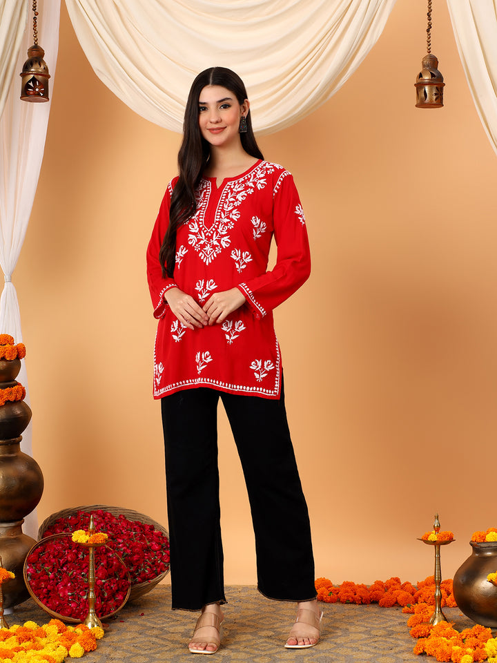 Alaya Modal Chikankari Short Kurti