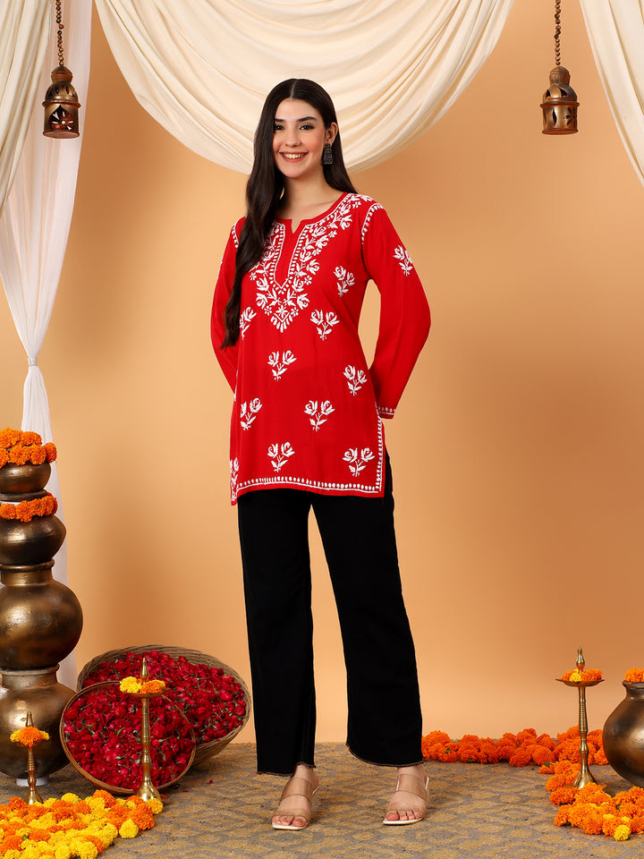 Alaya Modal Chikankari Short Kurti