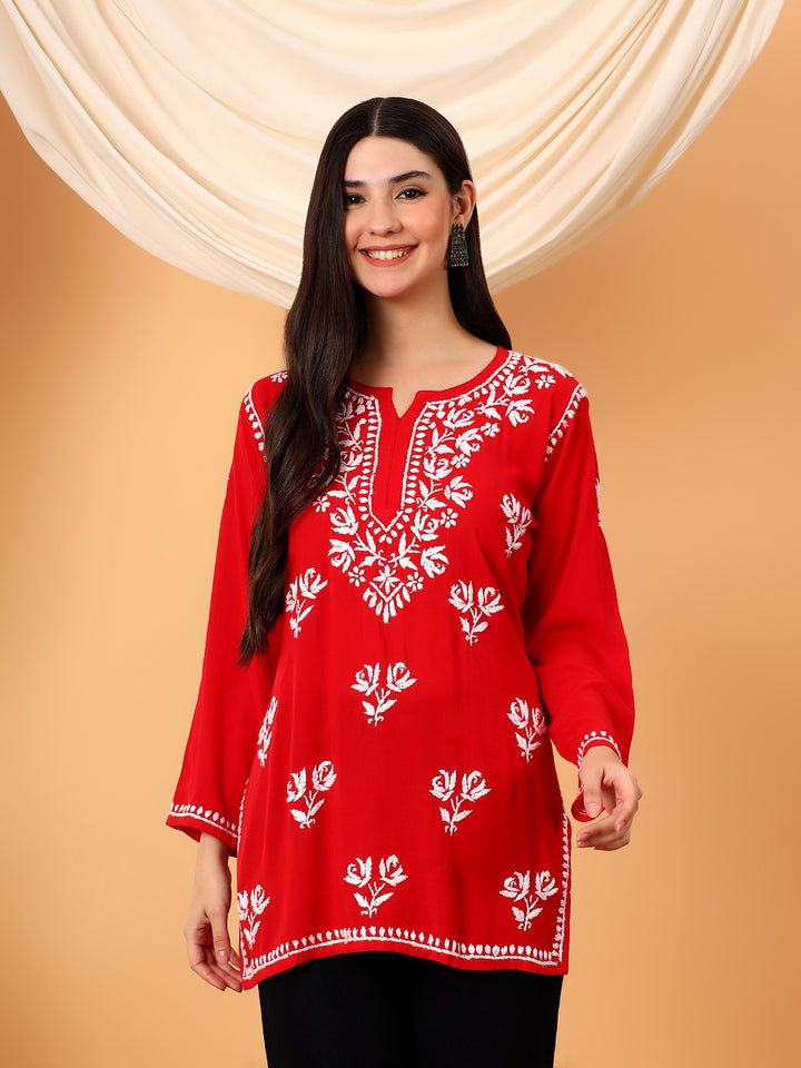 Alaya Modal Chikankari Short Kurti