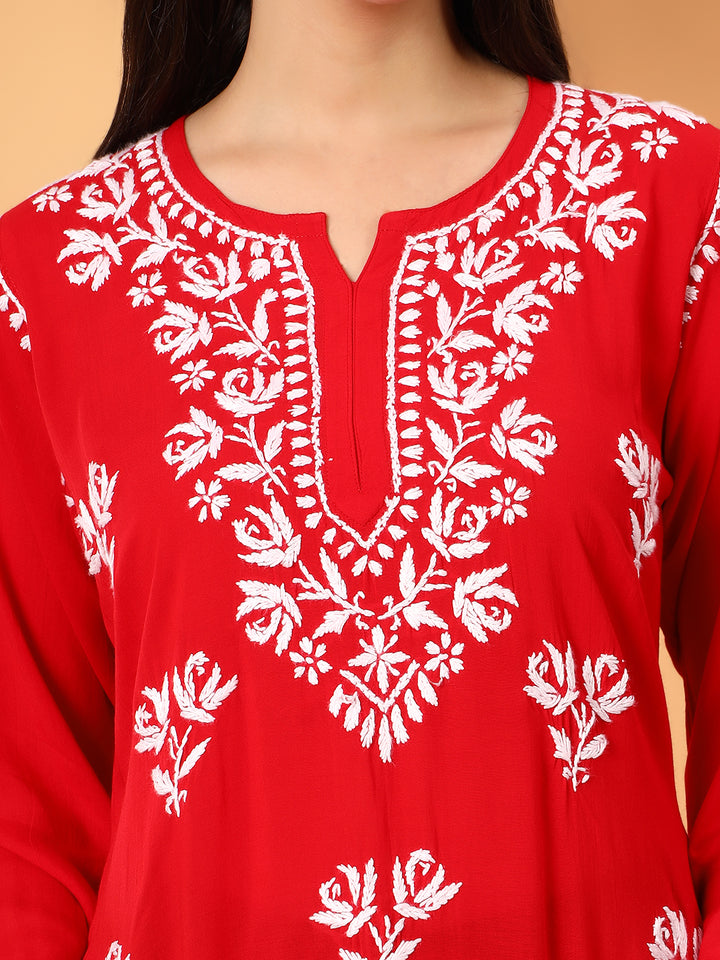 Alaya Modal Chikankari Short Kurti