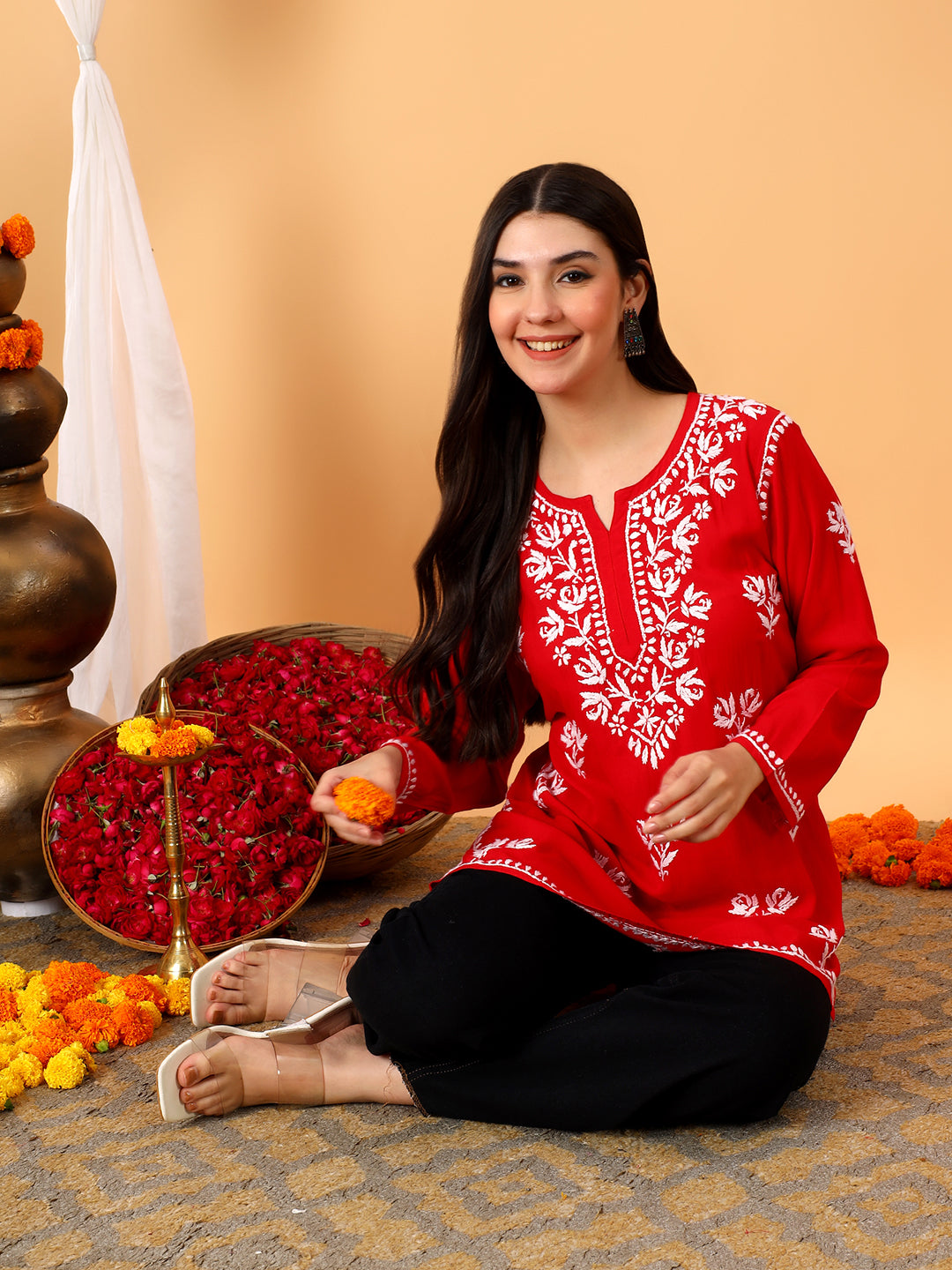 Alaya Modal Chikankari Short Kurti