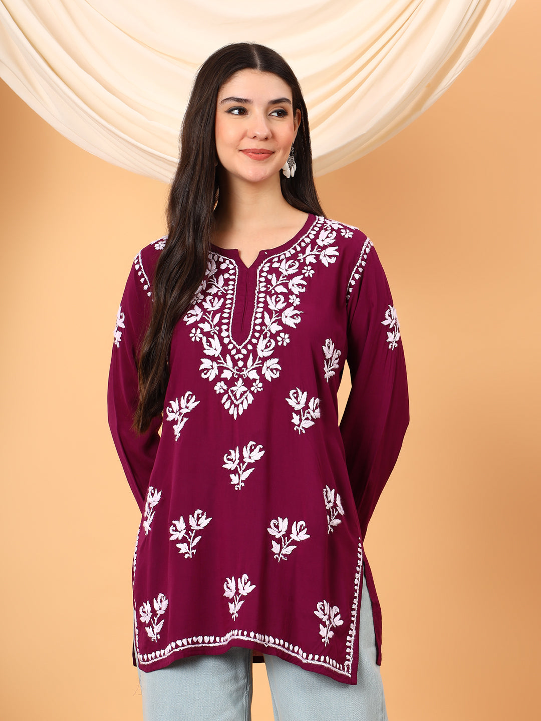 Alaya Modal Chikankari Short Kurti