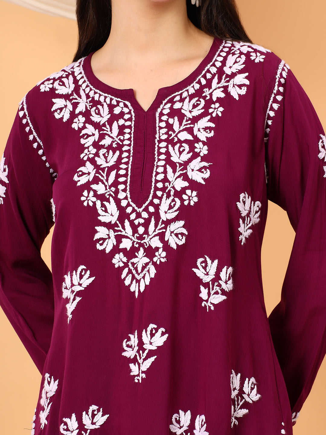 Alaya Modal Chikankari Short Kurti