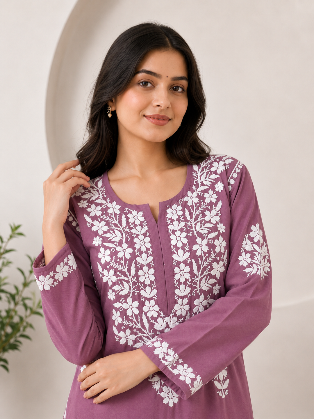 Anam Chikankari Rayon Straight Kurta