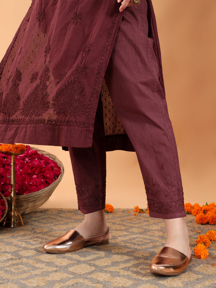 Ananya Chikankari Kurta Pant Cotton Co-ord Set