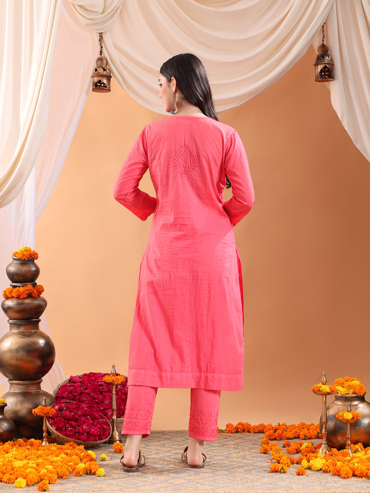 Ananya Chikankari Kurta Pant Cotton Co-ord Set