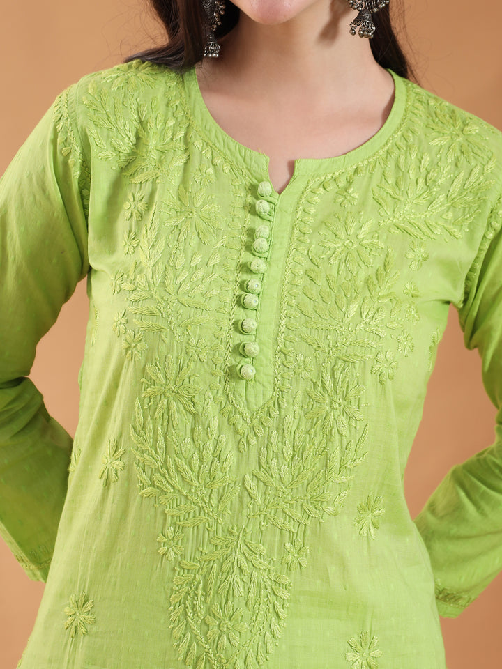 Ananya Chikankari Kurta Pant Cotton Co-ord Set