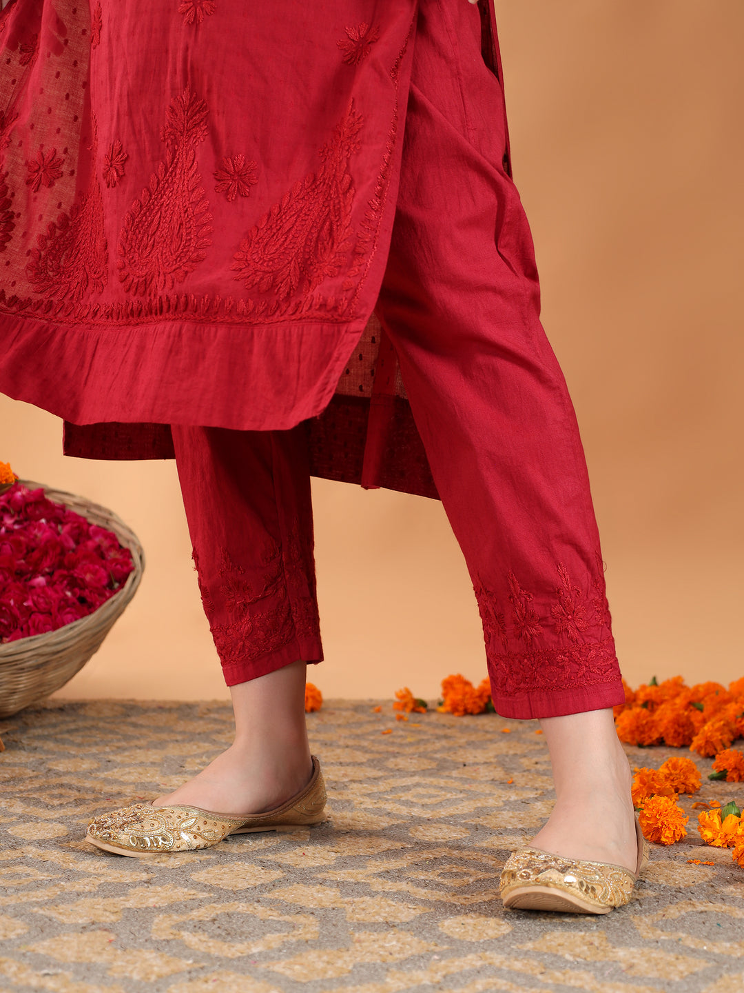 Ananya Chikankari Kurta Pant Cotton Co-ord Set