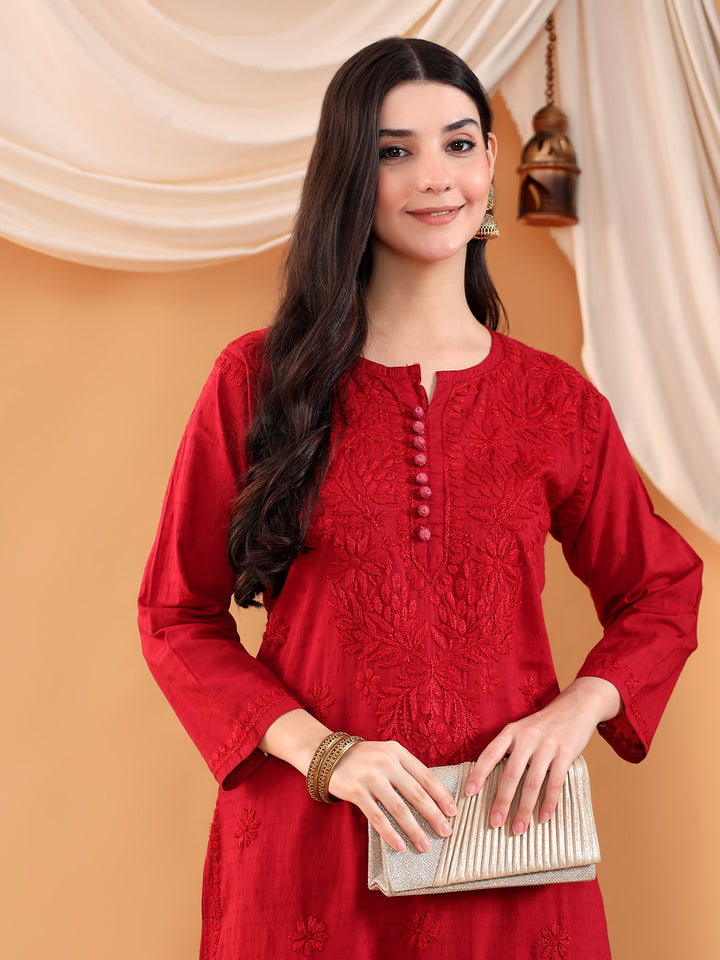 Ananya Chikankari Kurta Pant Cotton Co-ord Set