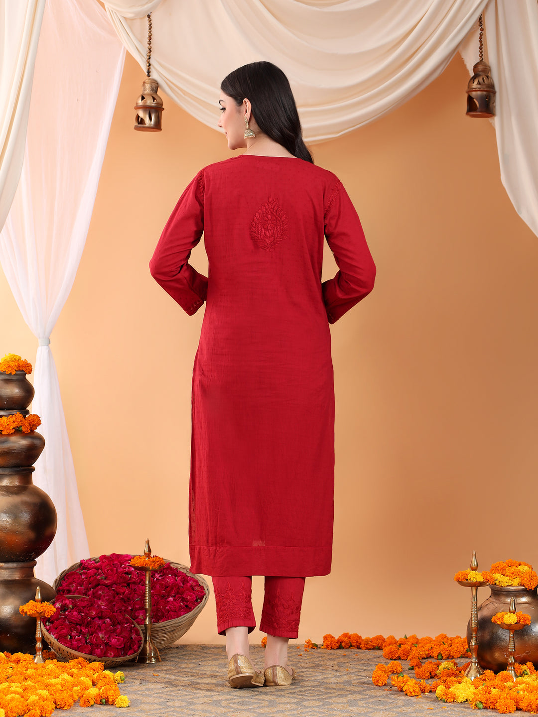 Ananya Chikankari Kurta Pant Cotton Co-ord Set