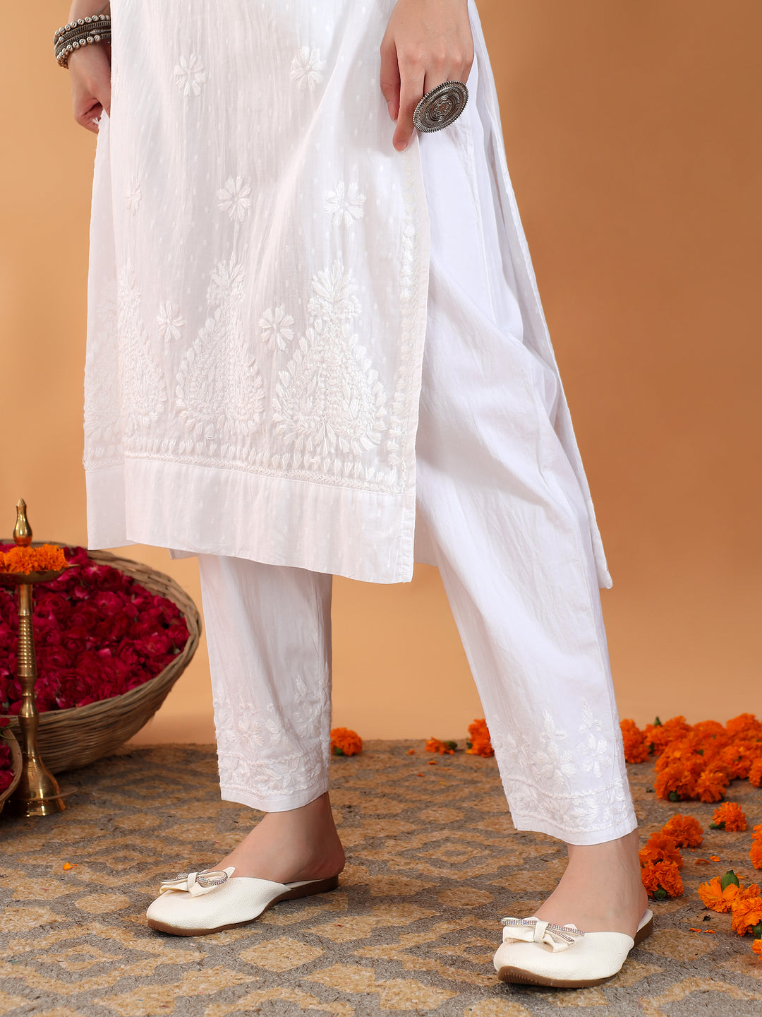 Ananya Chikankari Kurta Pant Cotton Co-ord Set