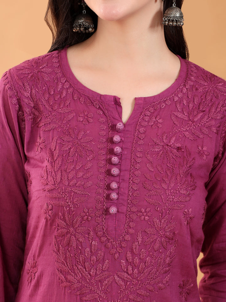 Ananya Chikankari Kurta Pant Cotton Co-ord Set