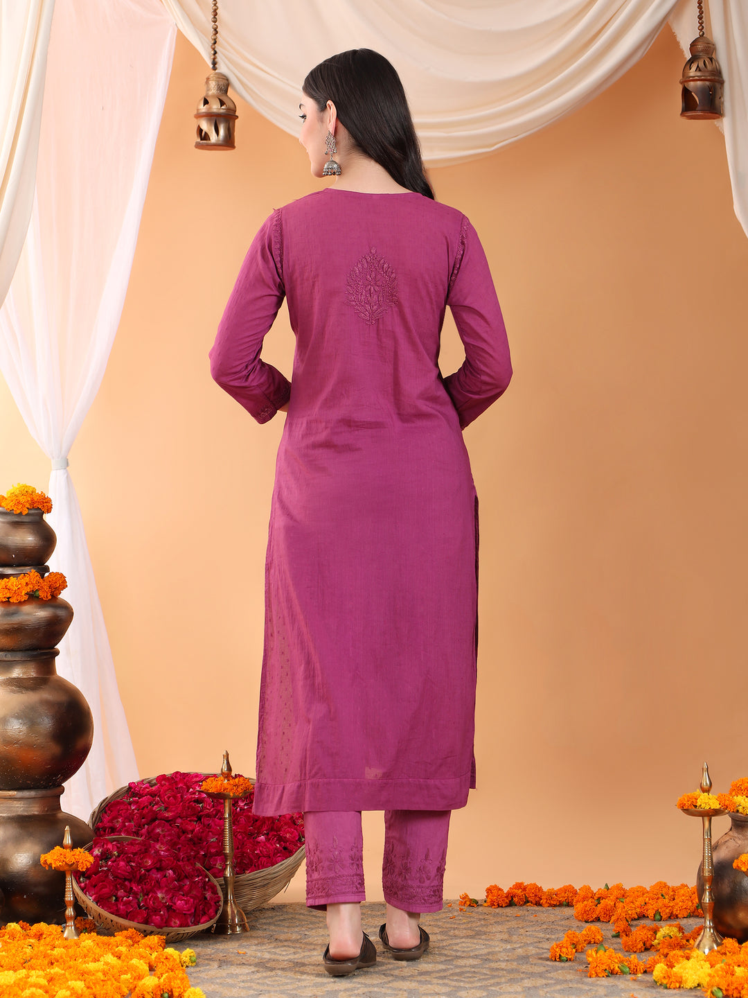 Ananya Chikankari Kurta Pant Cotton Co-ord Set