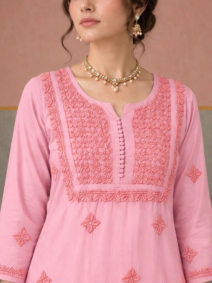 Lajja Chikankari Rayon Co-ord Set