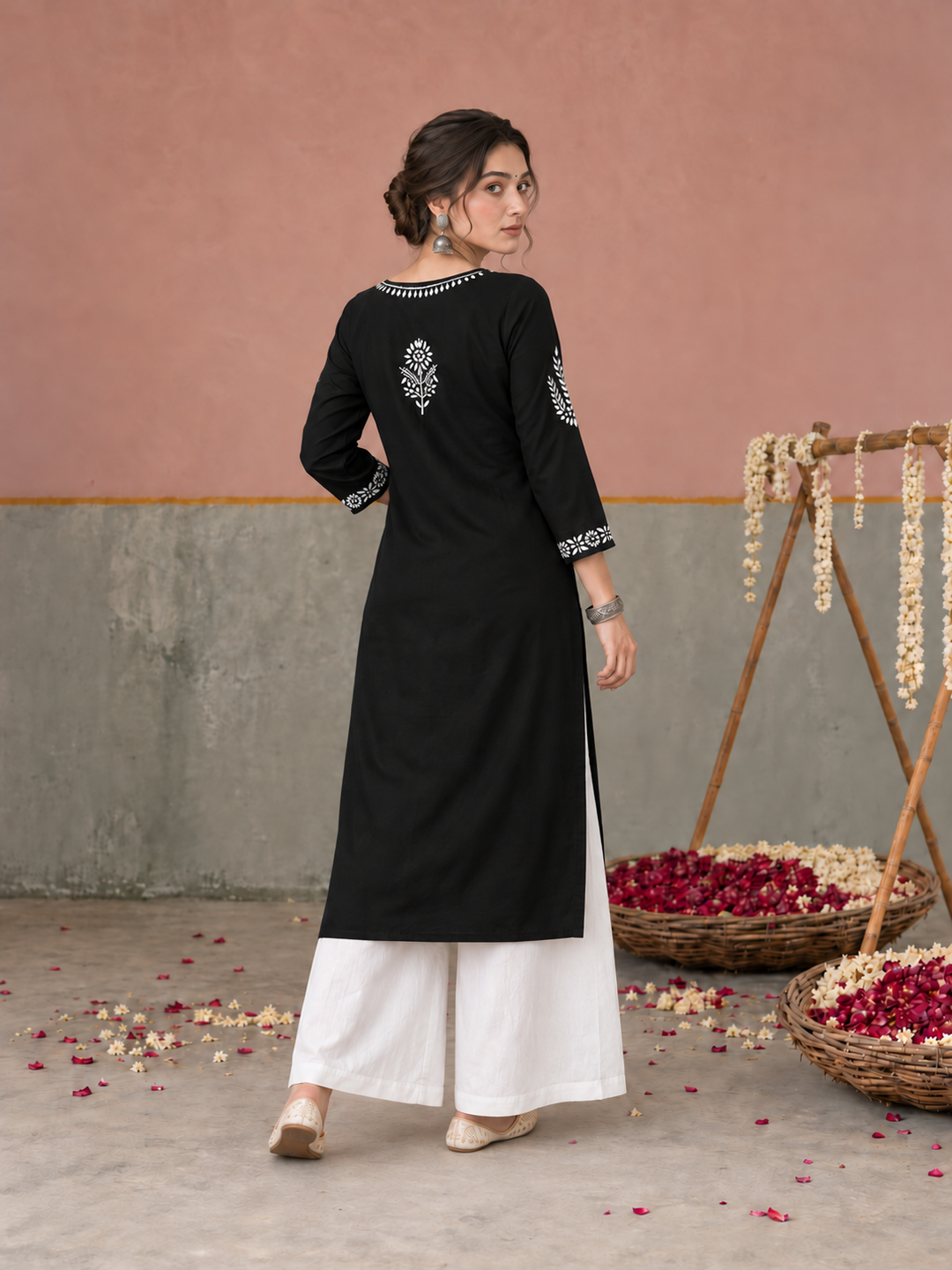Vamika Chikankari Rayon Straight Kurta