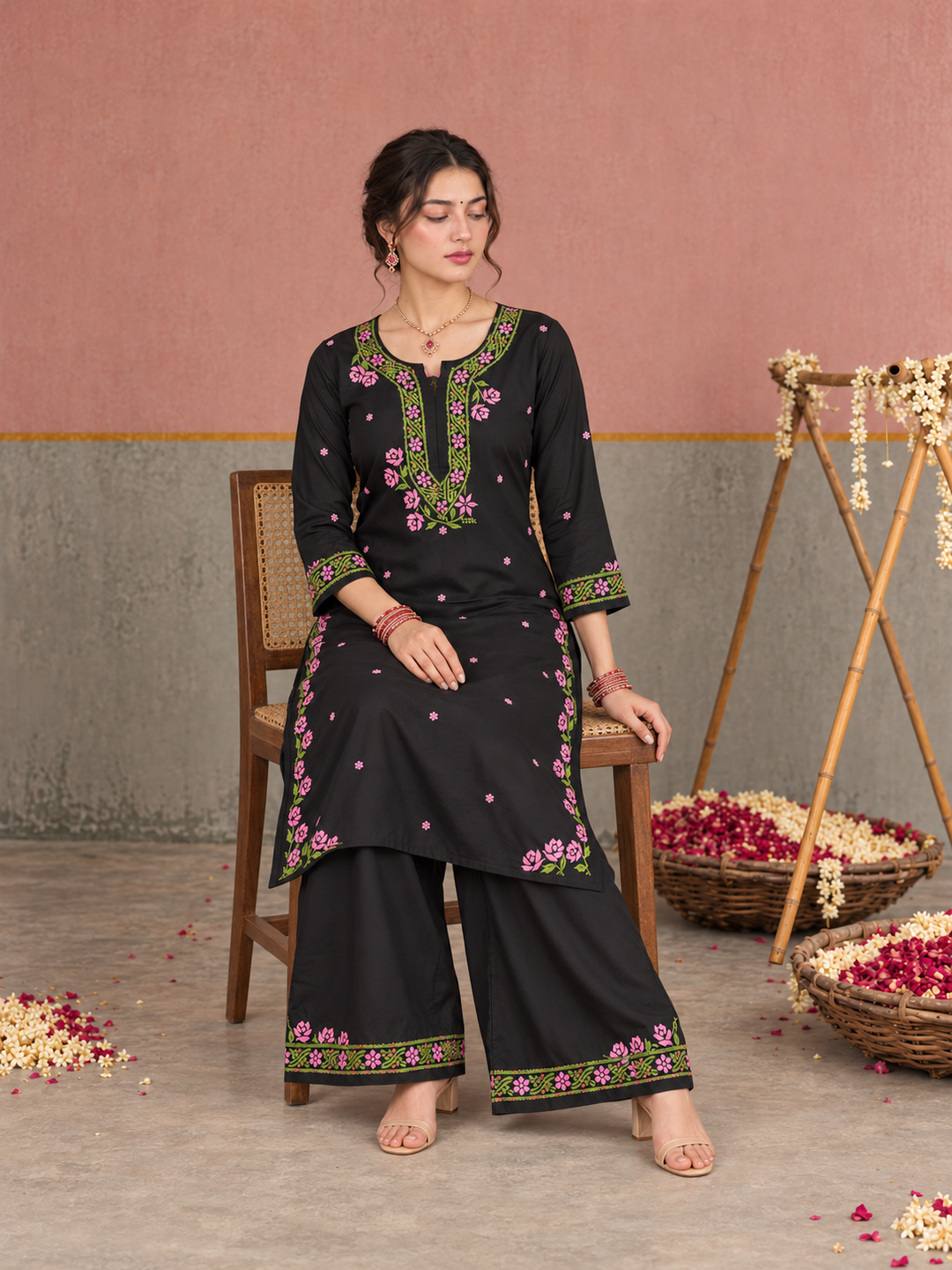 Apsara Rayon Chikankari Co-ord Set