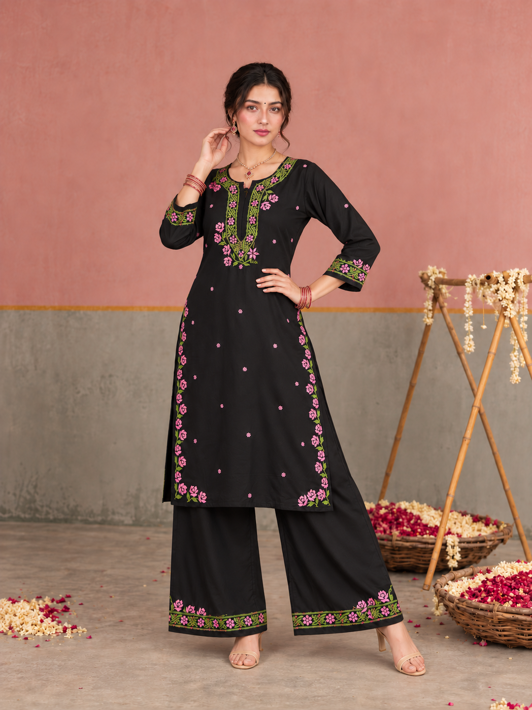 Apsara Rayon Chikankari Co-ord Set