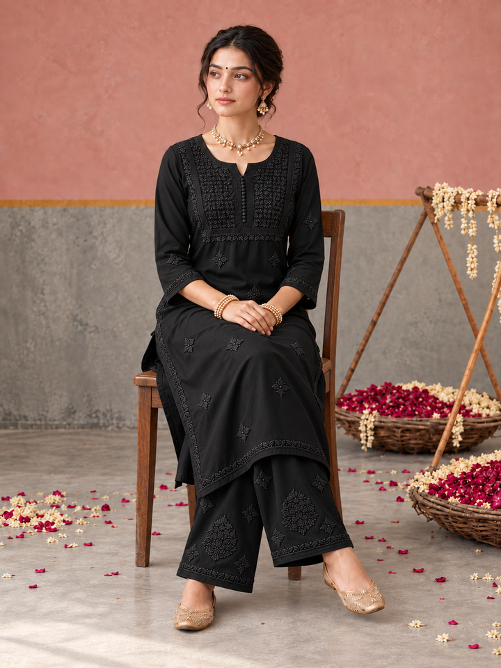 Lajja Chikankari Rayon Co-ord Set