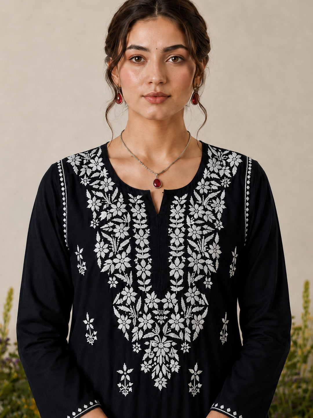 Lisa Chikankari Premium Modal Straight Kurta