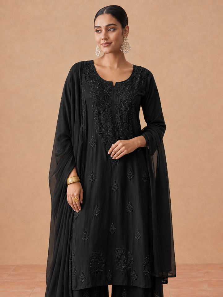 Kashish Rayon Chikankari Mukaish Co-ord Set