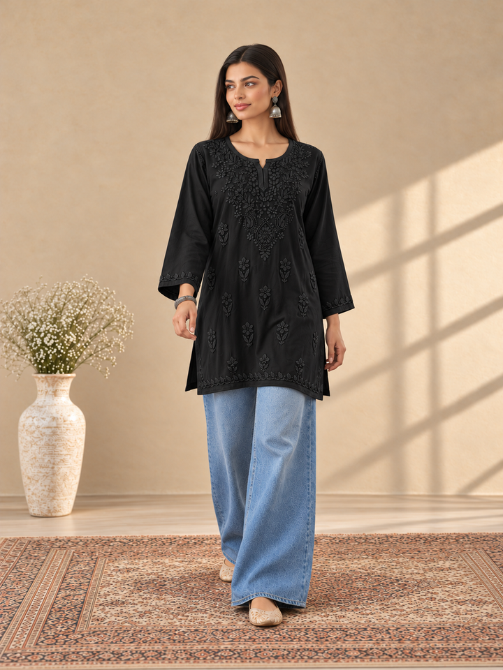 Akira Rayon Short Chikankari Kurti for Women