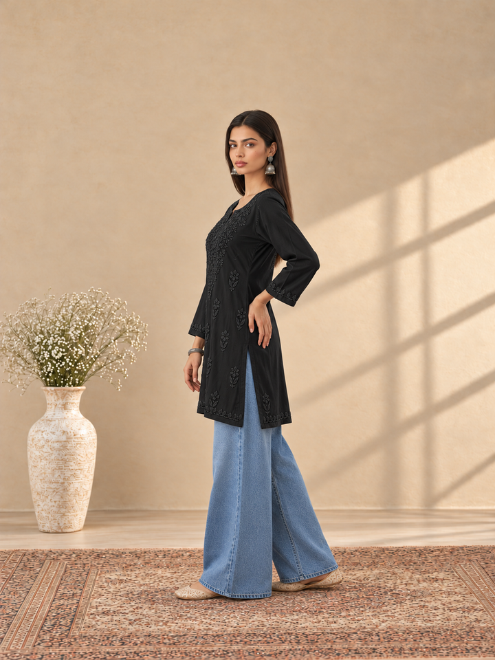 Akira Rayon Short Chikankari Kurti for Women
