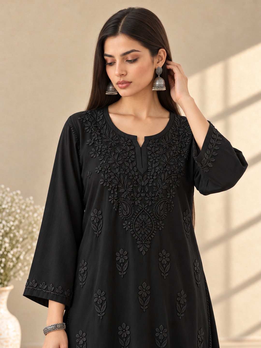Akira Rayon Short Chikankari Kurti for Women