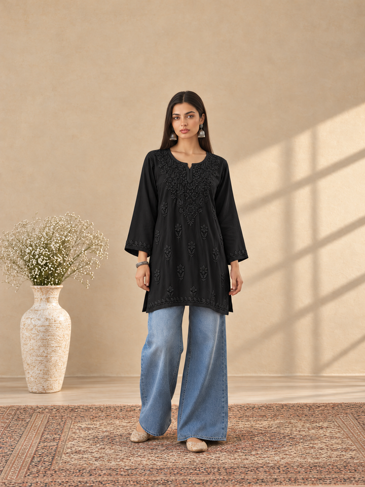 Akira Rayon Short Chikankari Kurti for Women