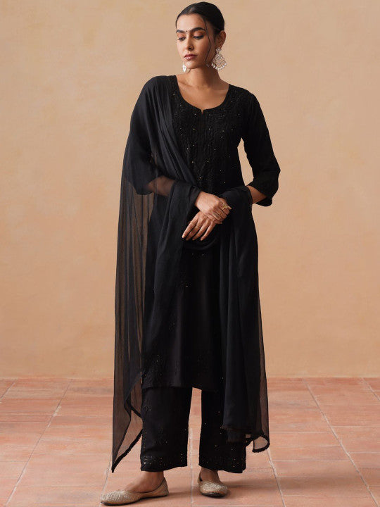 Kashish Rayon Chikankari Mukaish Co-ord Set