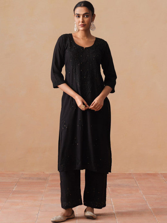 Kashish Rayon Chikankari Mukaish Co-ord Set