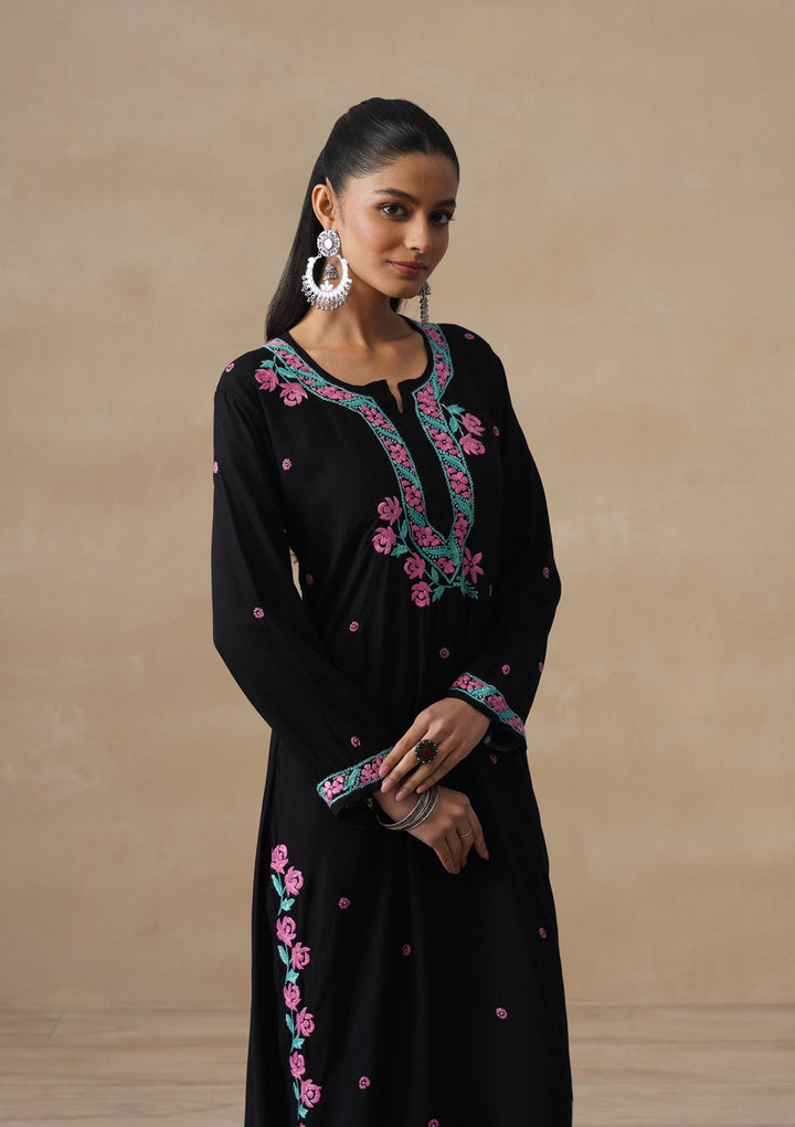 Gulab Rayon Chikankari Co-ord Set