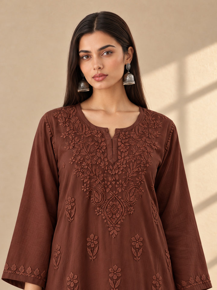 Akira Rayon Short Chikankari Kurti for Women