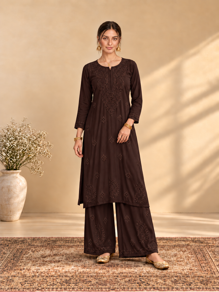 Maryam Chikankari Rayon Co-ord Set