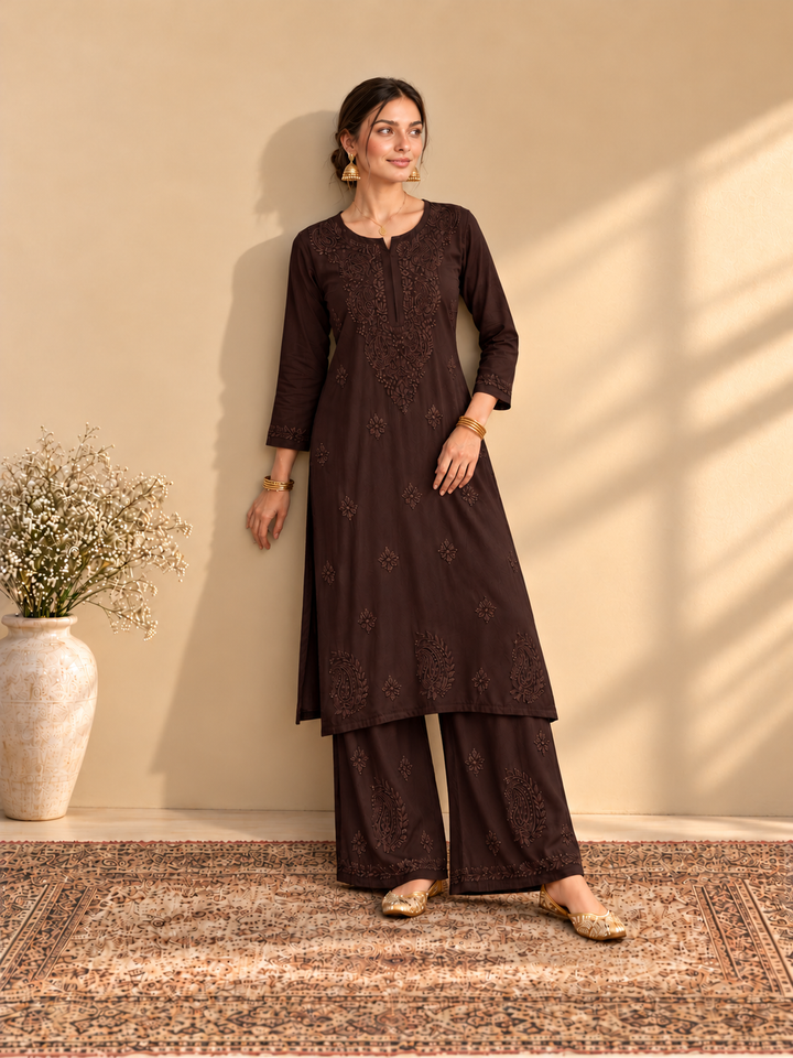 Maryam Chikankari Rayon Co-ord Set