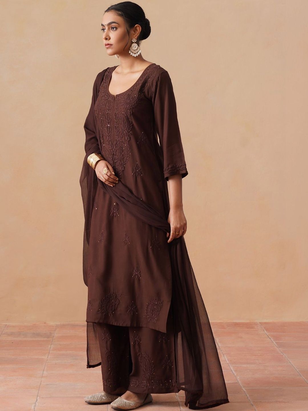 Kashish Rayon Chikankari Mukaish Co-ord Set